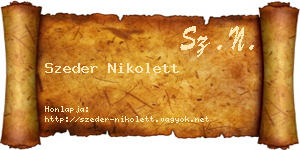 Szeder Nikolett névjegykártya