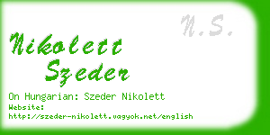 nikolett szeder business card